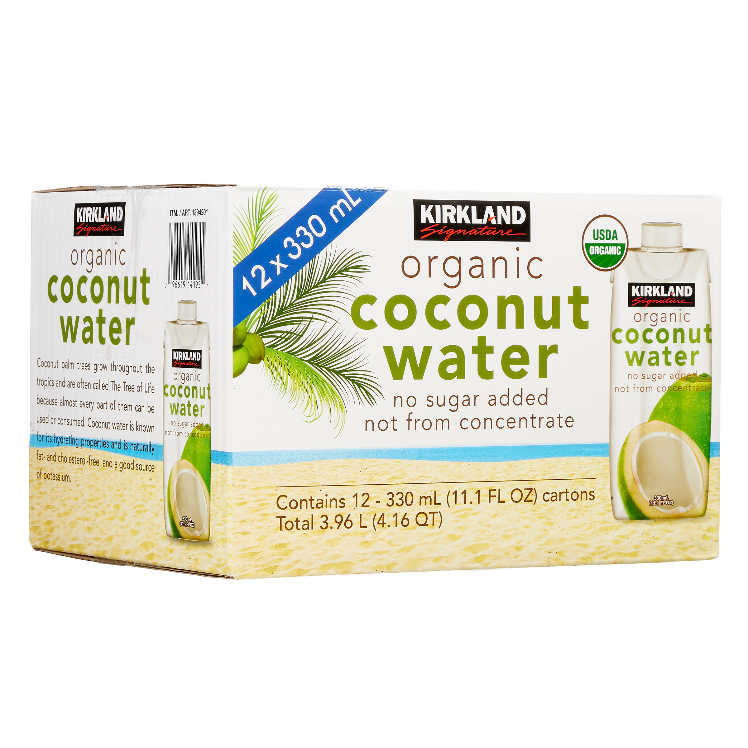 a653cf3cba056859b4a366c1c588864ed3898380118d4281b6a9af0048285c94.jpg Kirkland Signature, Organic Coconut Water, 11.1 Fl Oz, 12 - Count - Image 1