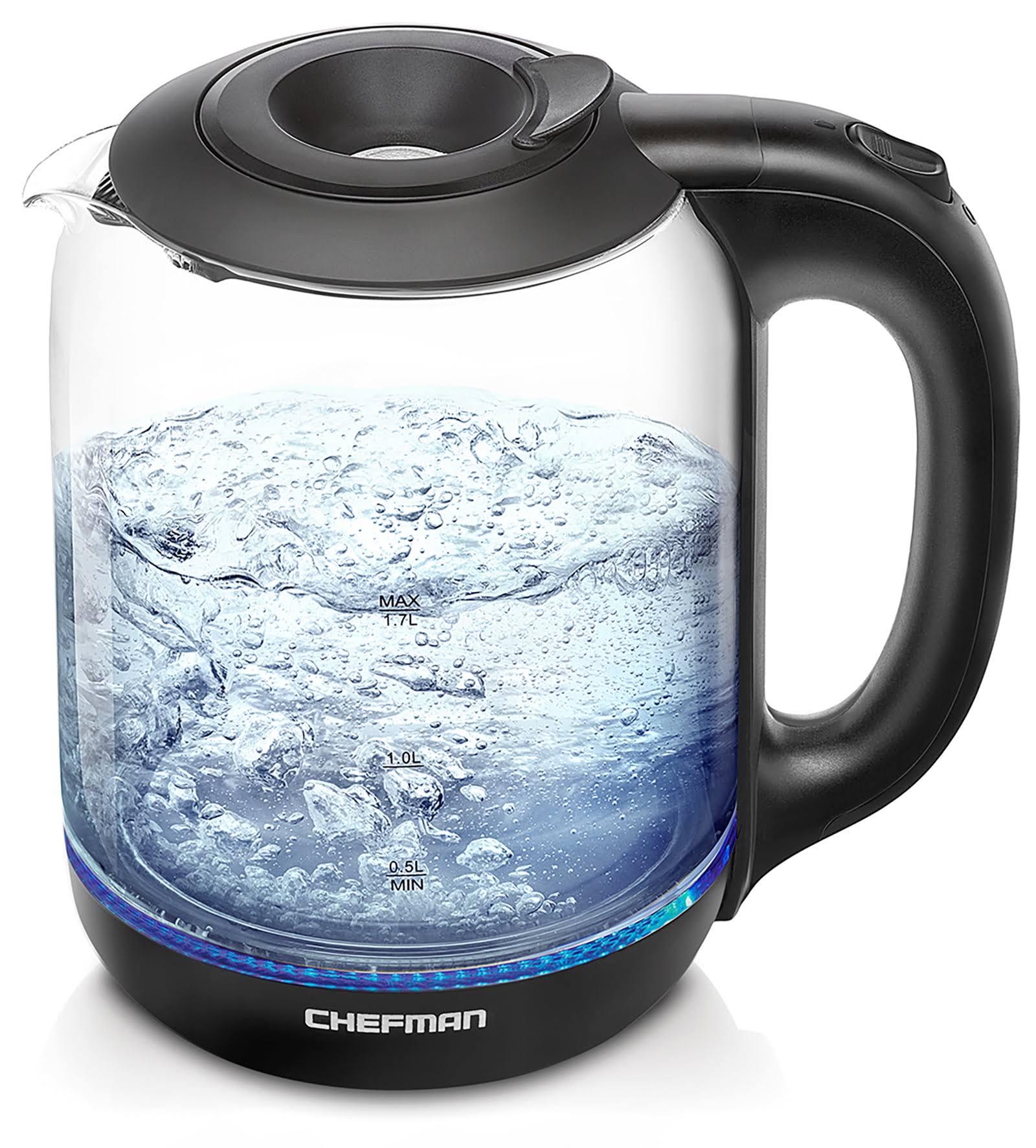 a656a7bb73abca191e63c58b83f53fb2c9b9130a4be078dad369901a973cd60c.jpg Chefman Easy Fill Electric Kettle, 1.7-Liter, Black - Image 1