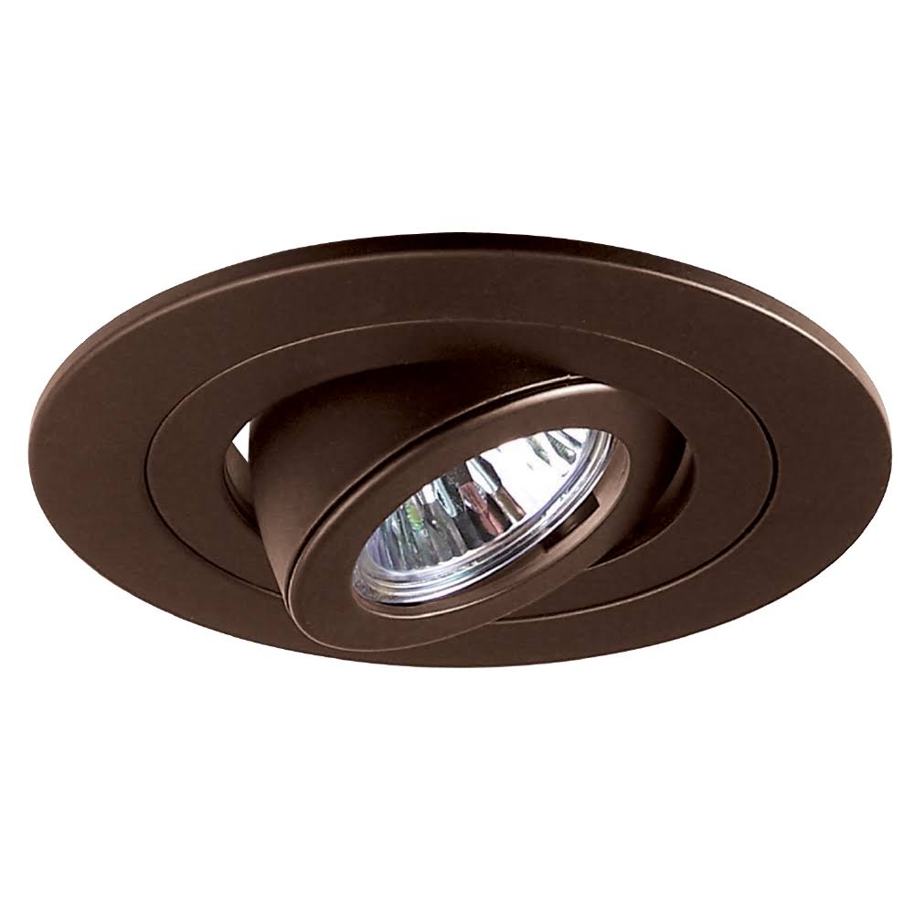 a686e486cf9ba46f7cb7025dfeb1a76d3945dfb83a757bc465ae202f72ca46a8.jpg Elco 4" Low Voltage Recessed Lighting Trim EL1488BZ Diecast Adjustable Spot Trim, Bronze - Image 1