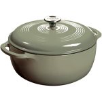 Lodge Cast Iron Enameled Dutch Oven, 6 qt, Desert Sage