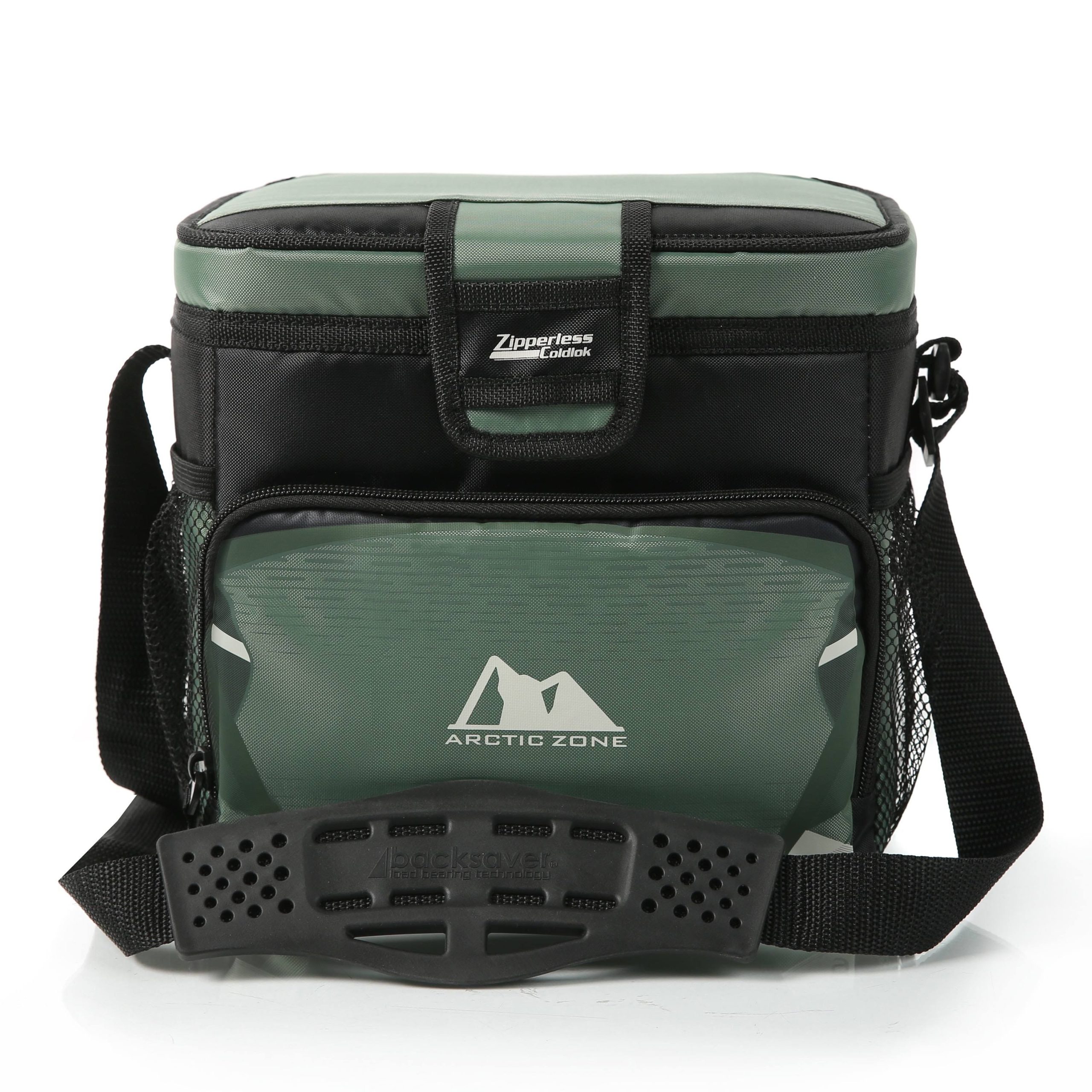 a6a37e1715dc282d02532a68b640f95e5dc357070a5d8d48179d323e620021e5.jpg Arctic Zone 9 Cans Zipperless Soft Sided Cooler with Hard Liner, Sea Foam Green - Image 1