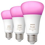 Philips 562785 Hue White & Color Ambiance A19 Bluetooth LED Smart Bulbs 3-Pack