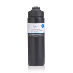 Mainstays Rich Solid Print Insulated Stainless Steel Water Bottle with Flip-Top Lid - Black - 24 fl oz
