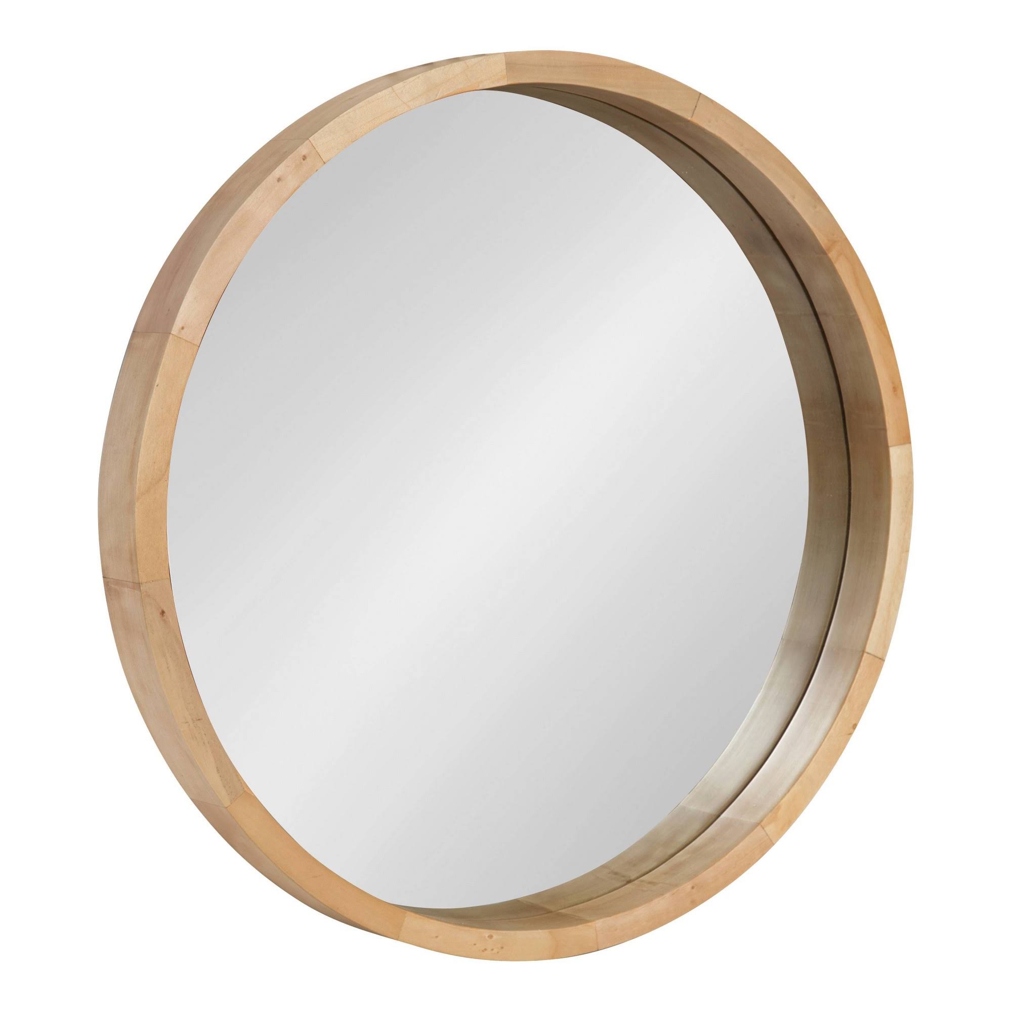 a6e1eefbb598ad7f56432a9b36a8b4f2ae5a2dd40d28c43ef4322db6703920bc.jpg Kate and Laurel Hutton Round Wood Wall Mirror - 22" Diameter - Natural - Image 1