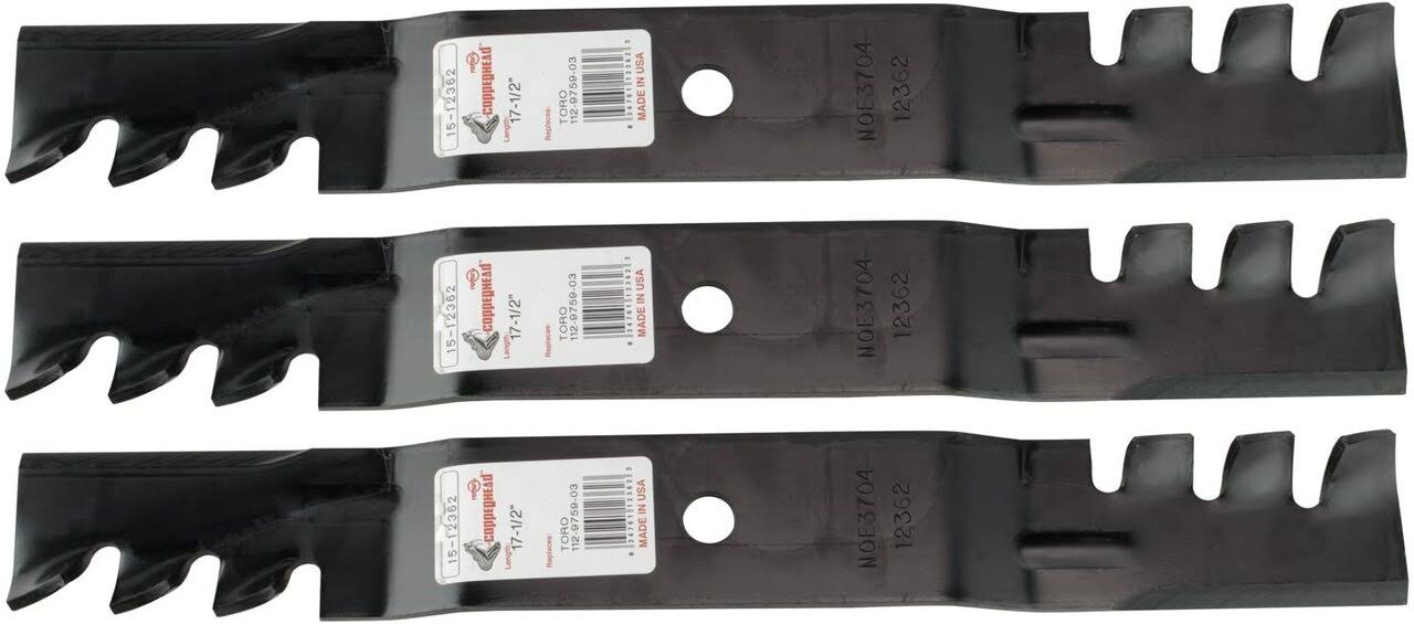 a6ea136c548f69dcde9b2d49062fcca5ba2cffa82e00acce2b7028494367b444.jpg (3) Rotary 12362 Mower Blade Toro 110-6837-03, 112-9759, 112-9759-03, 50" Deck - Image 1