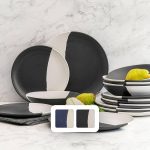 Member's Mark 18-Piece Bamboo Melamine Dinnerware Set (Pewter)