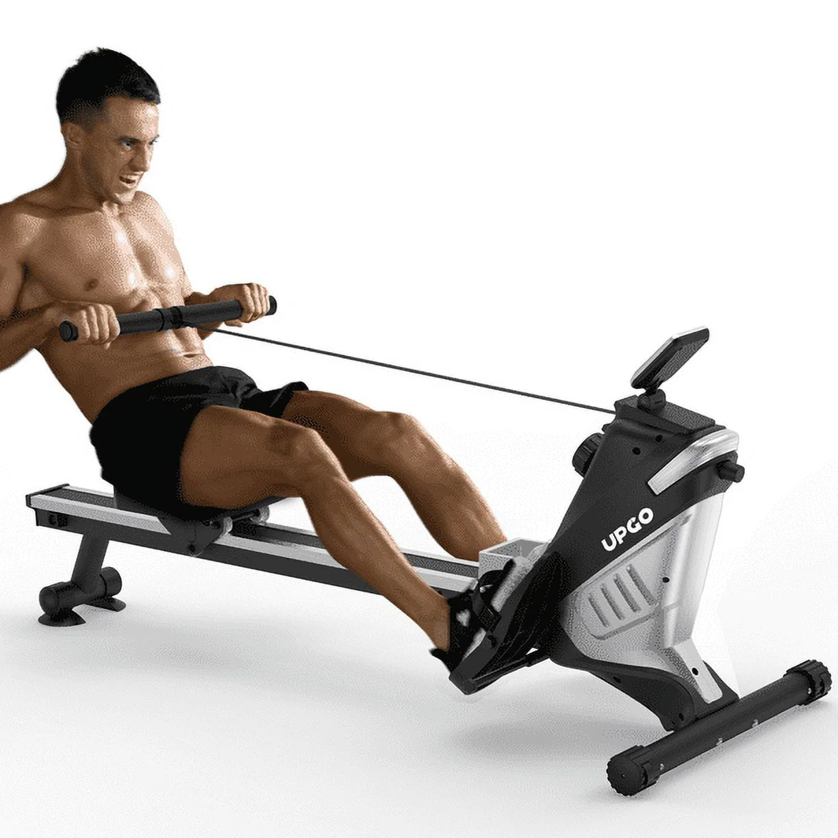 a70e98d49defbb9373211c8443229c03a52f58ecf97c8a7be6fc5c9a9e5b91a6.webp Upgo Rower Magnetic Rowing Machine Indoor Foldable Rower with 8 Level Adjustable Quiet Magnetic Resistance, Ergonomic Seat & LCD Monitor Cardio Exercise Training Max Weight 300 lb - Image 1
