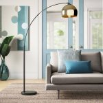 Sevag 67" Arched Floor Lamp Orren Ellis Shade Color: Shiny Brass