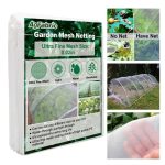 10 ft. x 12 ft. Garden Netting Mesh Fabric Net Screen for Protecting Plants Flowers Vegetables Fruits, White