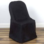 Efavormart Black Folding Chair Cover-Flat