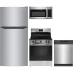 18 cu. ft. Top Freezer Refrigerator with 5 Burner Freestanding  Range and Dishwasher