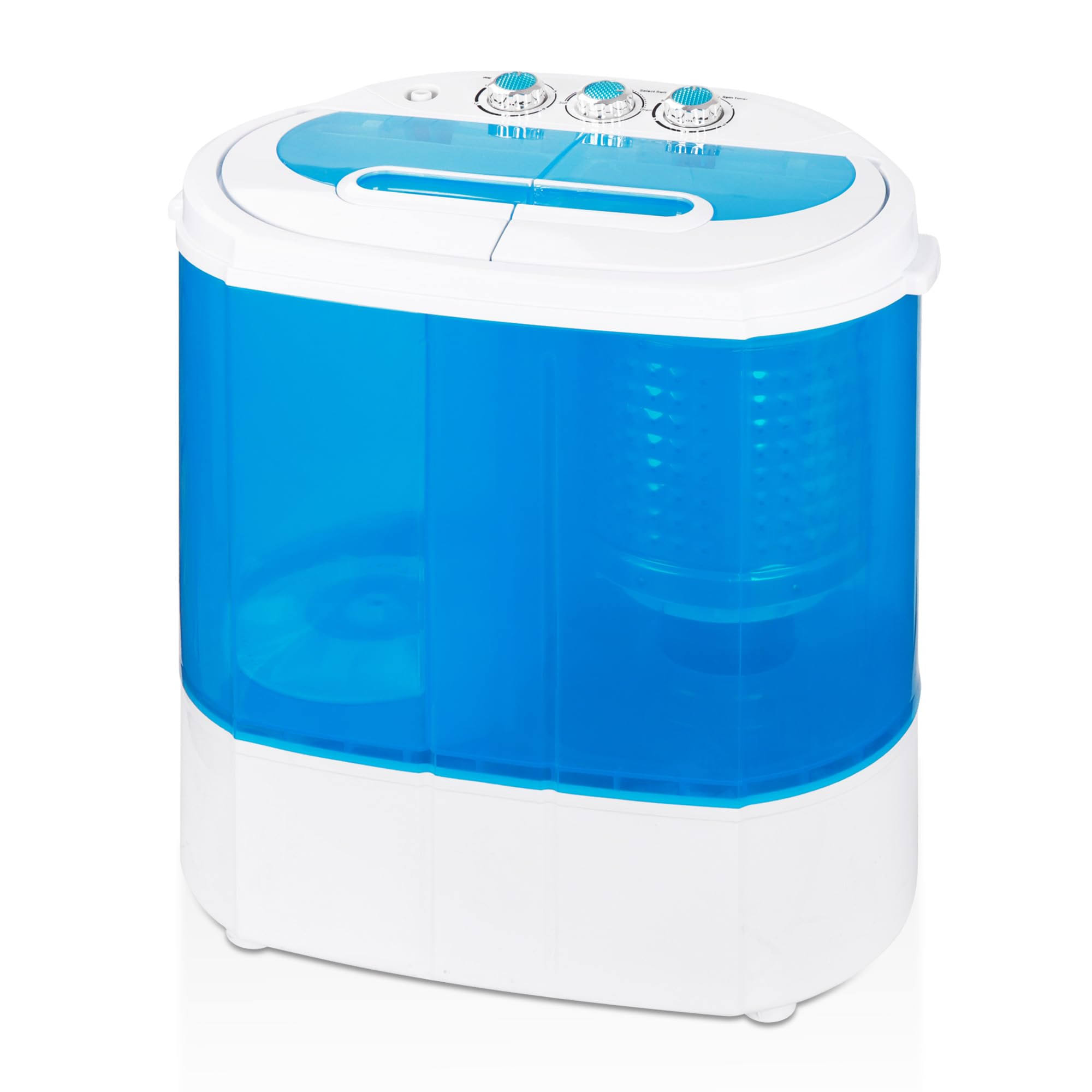 a826a6016bdb2284530670126e0fc5353357fb9f460fcf5a7b5e5175331cfb6f.jpg Super Deal Portable Compact Washing Machine, Mini Twin Tub Washing Machine w/Washer&Spinner, Gravity Drain Pump and Drain Hose - Image 1