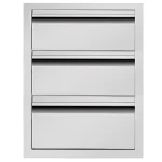 Atatod 14 W Outdoor Kitchen Drawer Stainless Steel BBQ Triple Drawer