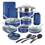 Granitestone 20-Piece Blue Aluminum Ultra-Durable Diamond Infused Coating Nonstick Express Cookware and Bakeware Set