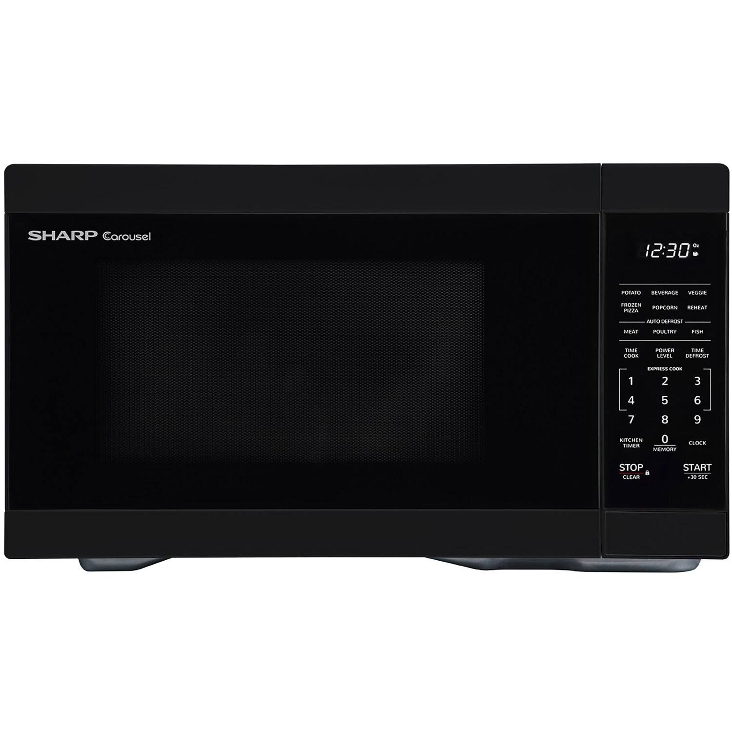 a84dd1e5012ca2e8f14ad9f107168b66fad702e118f95f812bec2c2709b3d86e.jpg Sharp 1.1 Cu. ft. Black Countertop Microwave Oven - Image 1
