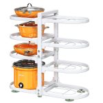 PXRACK Pots and Pans Organizer for Cabinet, 8 Tier Adjustable Pot and Pan Organizer Rack for Kitchen Under Cabinet Organization & Storage, Heavy