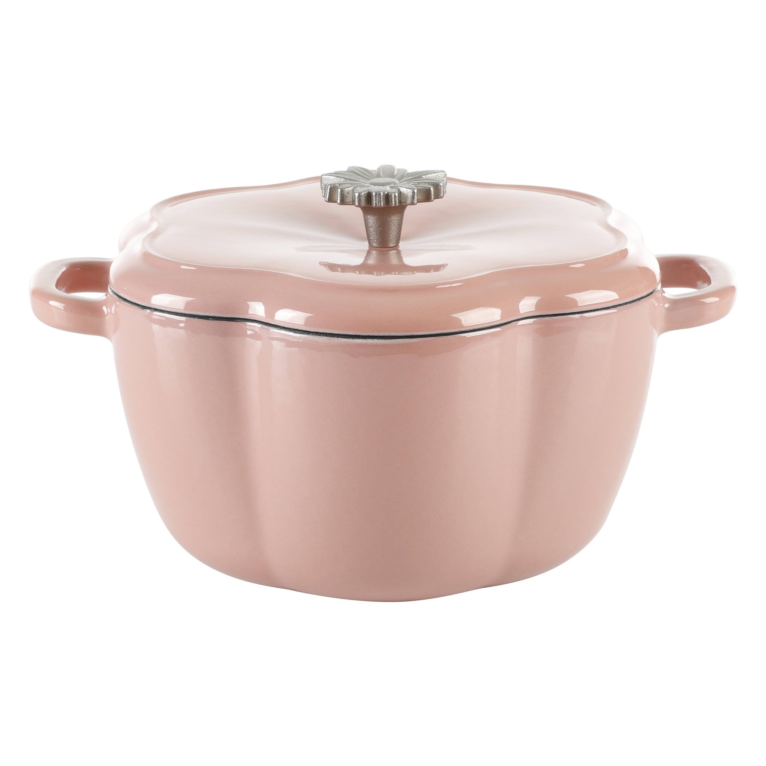 a89bcfe4646283bd85ca43a252b357a2ee0066417f62f86dab2512e0560eeb31.jpg The Pioneer Woman Timeless Beauty Enamel on Cast Iron 3-Quart Dutch Oven, Pink - Image 1