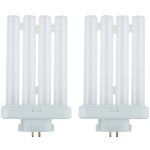 Sunlite Series FML27/65K/2PK Fluorescent 27W 6500K Daylight Quad Tube FML CFL Plugin Light Bulbs, 4-Pin GX10Q-4 Base, 2 Pack, 6500K-Daylight