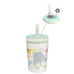 Zak Designs Kelso Toddler Cups for Travel or at Home, 12oz Vacuum Insulated Stainless Steel Sippy Cup with Leak-Proof Design Is Perfect for Kids