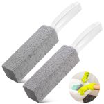 Kadden 2 Pack Toilet Cleaner Hard Water Build Up Remover with Ergonomic Handle, Toilet Bowl Stain Ring Remover, Pumice Stone Toilet Cleaner Tool Stai