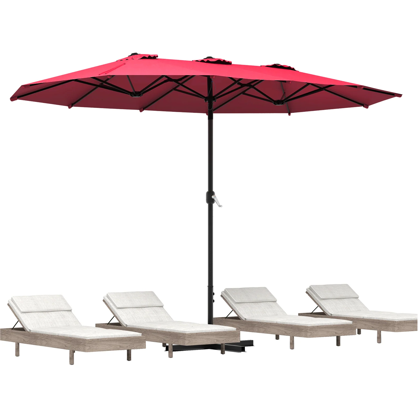 a8f9d2294ed0379aff140469b48195090f478803bd218c7485eceb06388dc2d4.webp AECOJOY 15x9ft Double-Sided Patio Umbrella, Red - Image 1