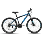 26 in Adult Mountain Bike, 21 Speeds Disc Brakes, 17" Frame and Dual Disc Brake MTB Bicycle for Men Women Adult, Black