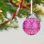 Hallmark Christmas Commemorative 2023 Glass Ball Ornament