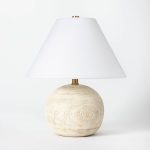 Medium Faux Wood Table Lamp (Includes LED Light Bulb) Brown - Threshold Designed with Studio McGee