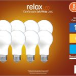 GE Relax 8-Pack 60 W Equivalent Dimmable Warm White A19 LED Light Fixture Light Bulbs