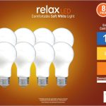 GE Relax 8 Pack 40 W Equivalent Dimmable Warm White A19 LED Light Fixture Light Bulbs 44898