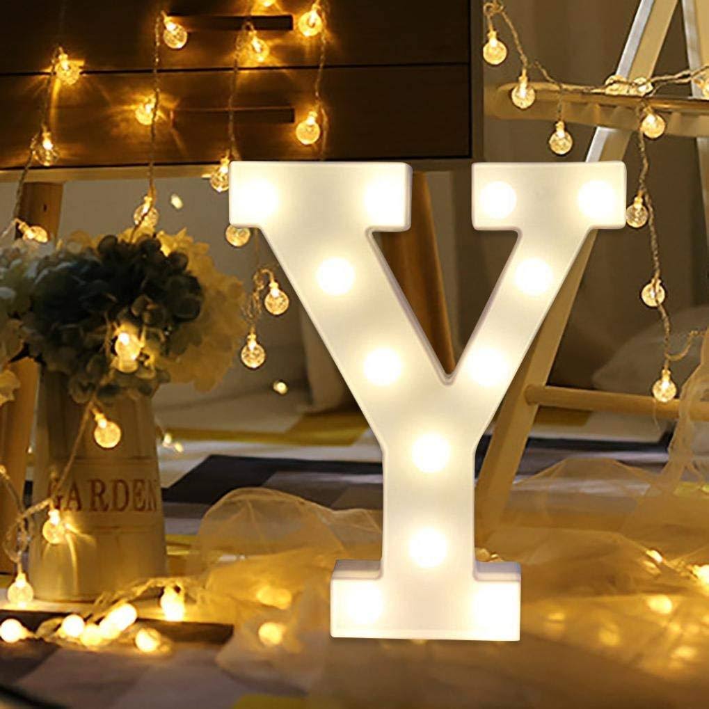 aa033e53d0f041facb41215747695ea91e7778d37cd1aaab5e562cebf04bb5a5.jpg LED Marquee Letter Lights Sign Y 26 Alphabet Light Up Letters Sign for Night Light Wedding Birthday Party Battery Powered Christmas Lamp Home Bar - Image 1