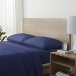 Serta Supersoft Cooling Sheet Set, Navy Blue, Full