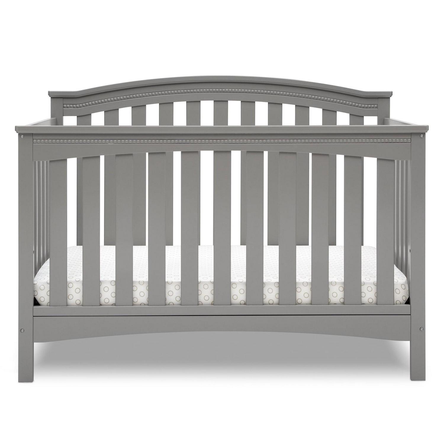 aa2a5b0f4e7910b35504ada25736f78dd69f984daf98e5db102d60dac71deb9d.jpg Delta Children Waverly 6 - in - 1 Convertible Baby Crib. Grey - Image 1
