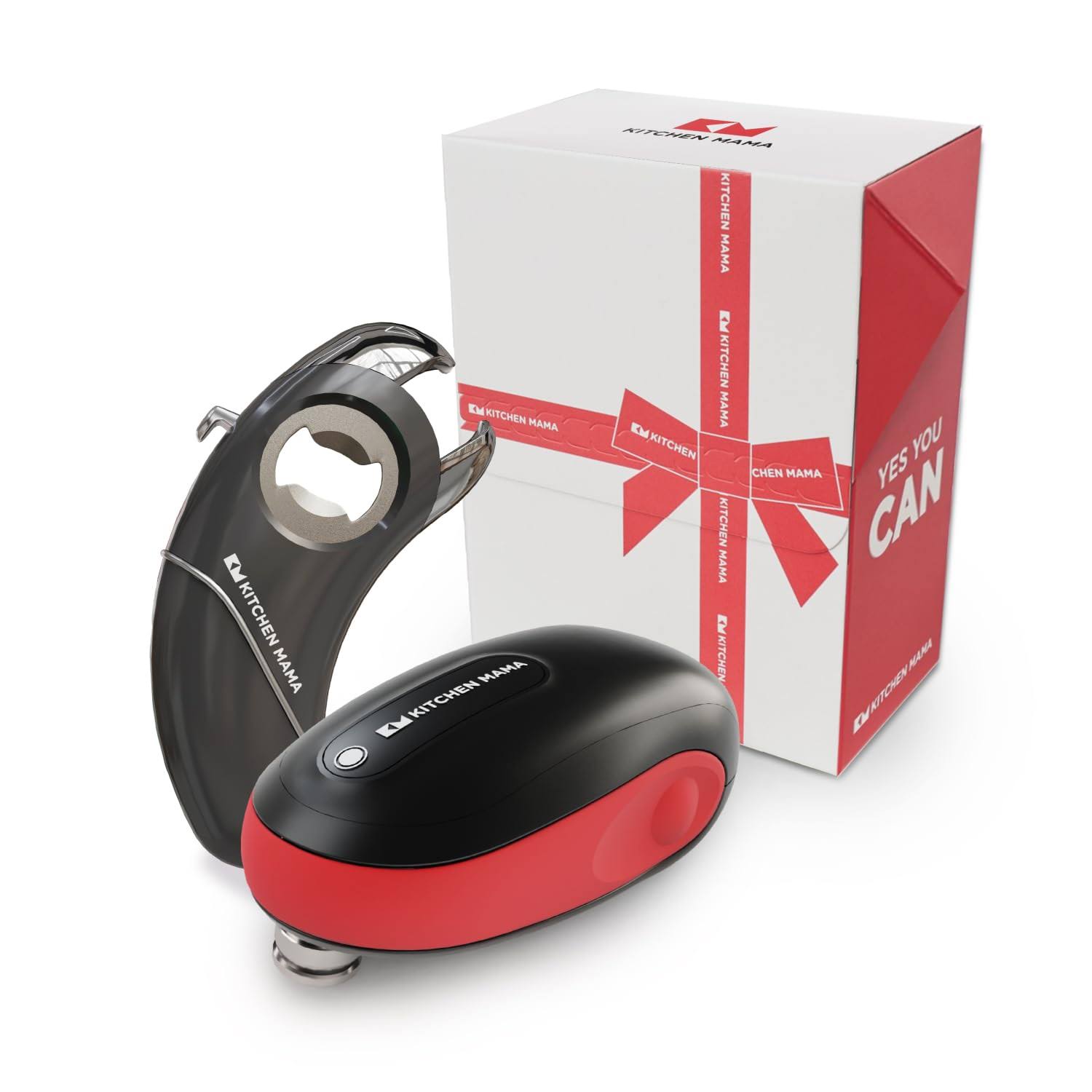 aa3a0cf5bed8f2710f813f4e61732e24bc81cd82e5b7120db9c2e3c1b13011be.jpg Kitchen Mama Gift Set Electric Can Opener & Bottle Opener, Cool Gifts for Him, Automatic Can Opener (One-To-Go) Hands Free, Smooth Edge, 6 in 1 - Image 1