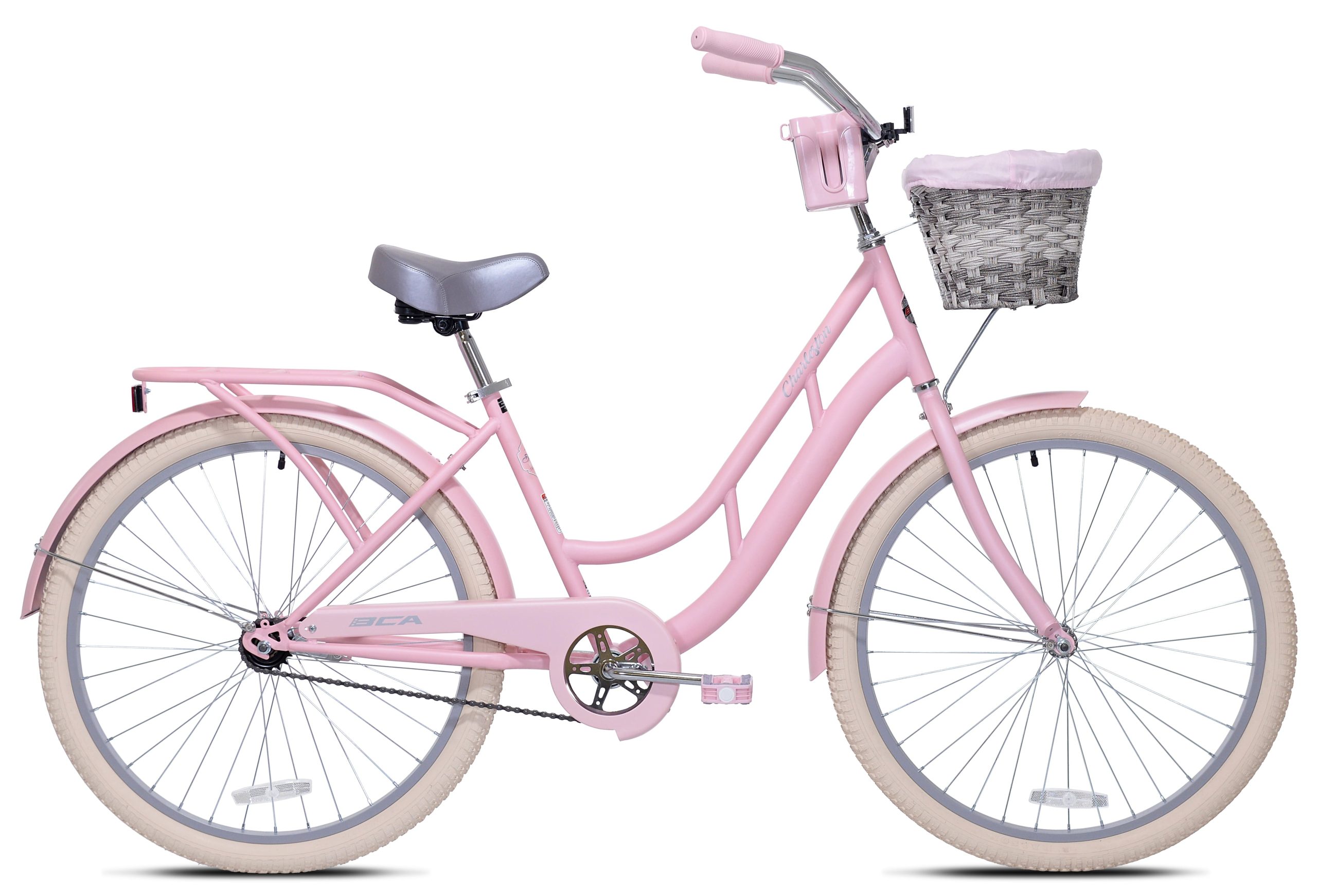 aa3bee0a0a38e18b09eb2a29bb6d5ef57a710f5b6556edff107a466a253067a3.jpg 26 In. Charleston Ladies Cruiser Bike. Pink - Image 1
