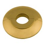 Signature Hardware 907303-1 Smooth Radiator Flange - Fits 1" IPS Pipe Polished Brass Rough Plumbing Pipe and Fittings Flanges