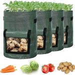 Potato Grow Bags,Potato Planters with Flap and Handles,Vegetables Garden Planting Bags for Onion,Fruits,Tomato,Carrot (10gallon-4pack)