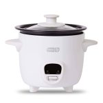 Dash Mini 2-Cup Rice Cooker with Keep Warm Function (White)