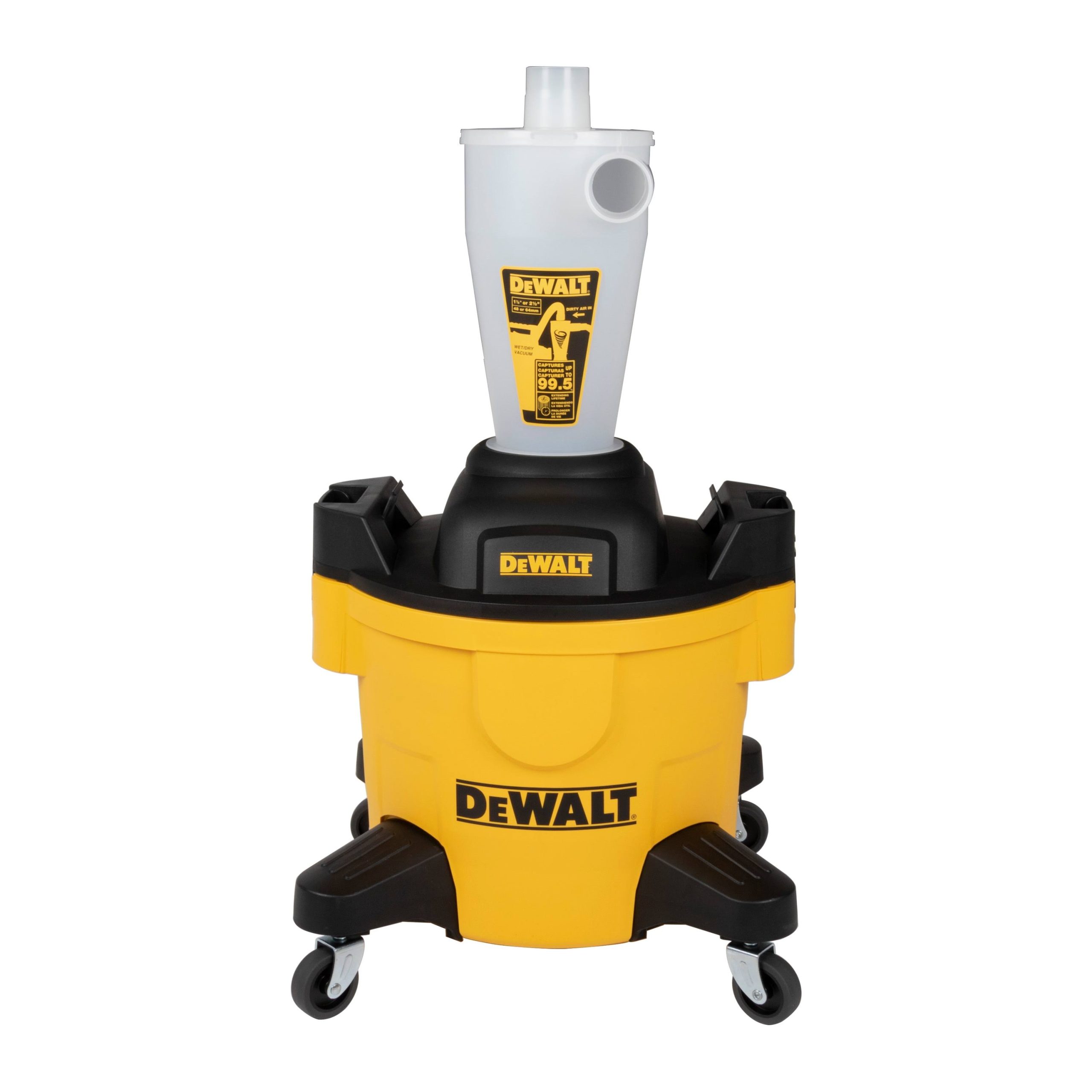 aa7451b336b32850074450280e83384658deb580dad9be1bf4953049b200af93.jpg DeWalt Dust Separator with 6 gal. Poly Tank DXVCS002 - Image 1