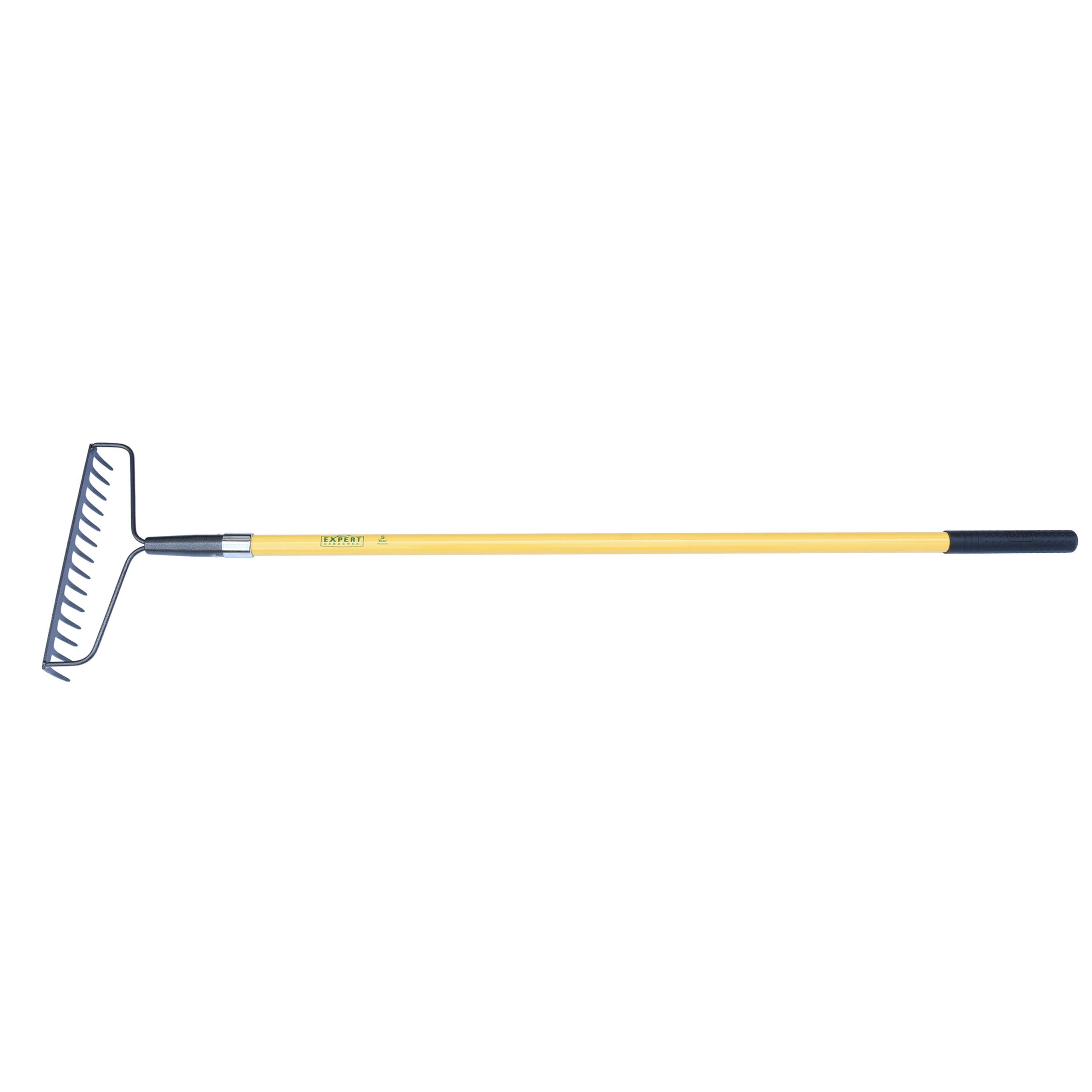 aa74fb29a5b8b92188efec0e1d83375b2c9622278ef347064529a8a3160ac614.jpg Expert Gardener Fiberglass Long Handle 14-Tine Bow Rake - Image 1