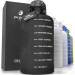 You Got This Living Motivational Water Bottle with Straw & Handle,One Gallon Water Bottle 128 oz/3.8L,Reusable Water Jug, Achieve All-Day Hydration