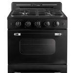 Unique Appliances Classic Retro 30 inch Freestanding Gas Range with 4 Sealed Burners, 3.9 Cu. ft. Midnight Black