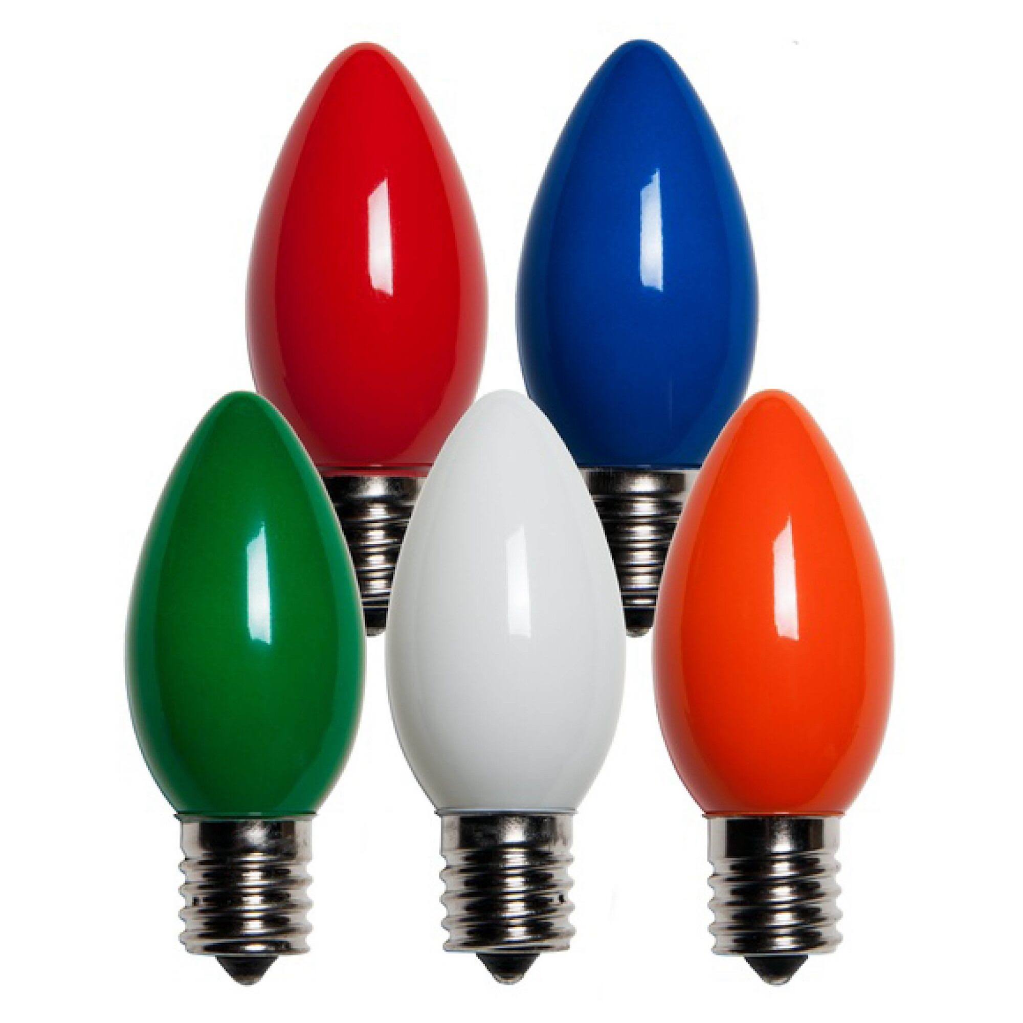 ab0b23f6308f648bc4f245933936e722c475b5552c4a59463ee9ac6603a75c5b.jpg Wintergreen Lighting C9 Christmas Light Bulbs, 7 W - 25 count - Image 1
