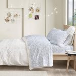 Intelligent Design - Cozy Soft Cotton Flannel Printed Sheet Set - Twin XL - Grey Sloths