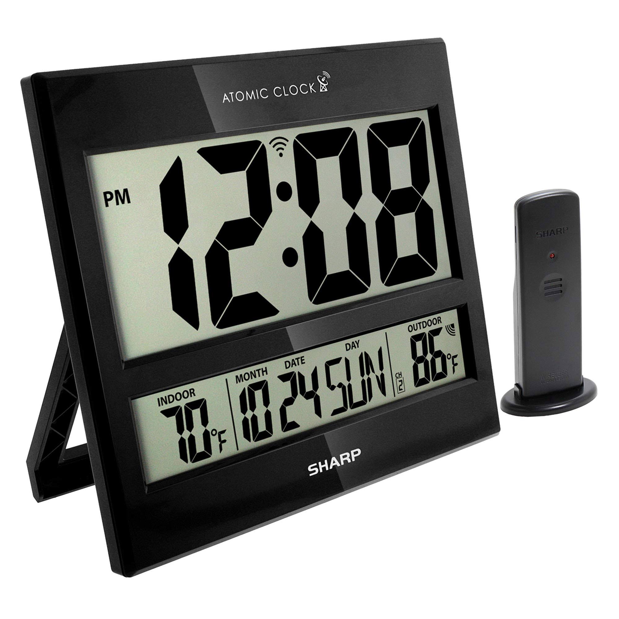 ab2dc6511c4f069c19b2d3b059f3950502aad8d8359263639b9c1aff197842e0.jpg Sharp Atomic Clock - Accuracy - Never Needs Setting! -New Gloss Black - Image 1