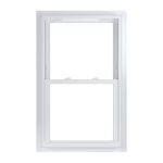 American Craftsman 29.75 in. x 48.75 in. 70 Series Low-E Argon Glass Double Hung White Vinyl Fin with J Window. Screen Incl(29.75 in. X 48.75 in. 70)