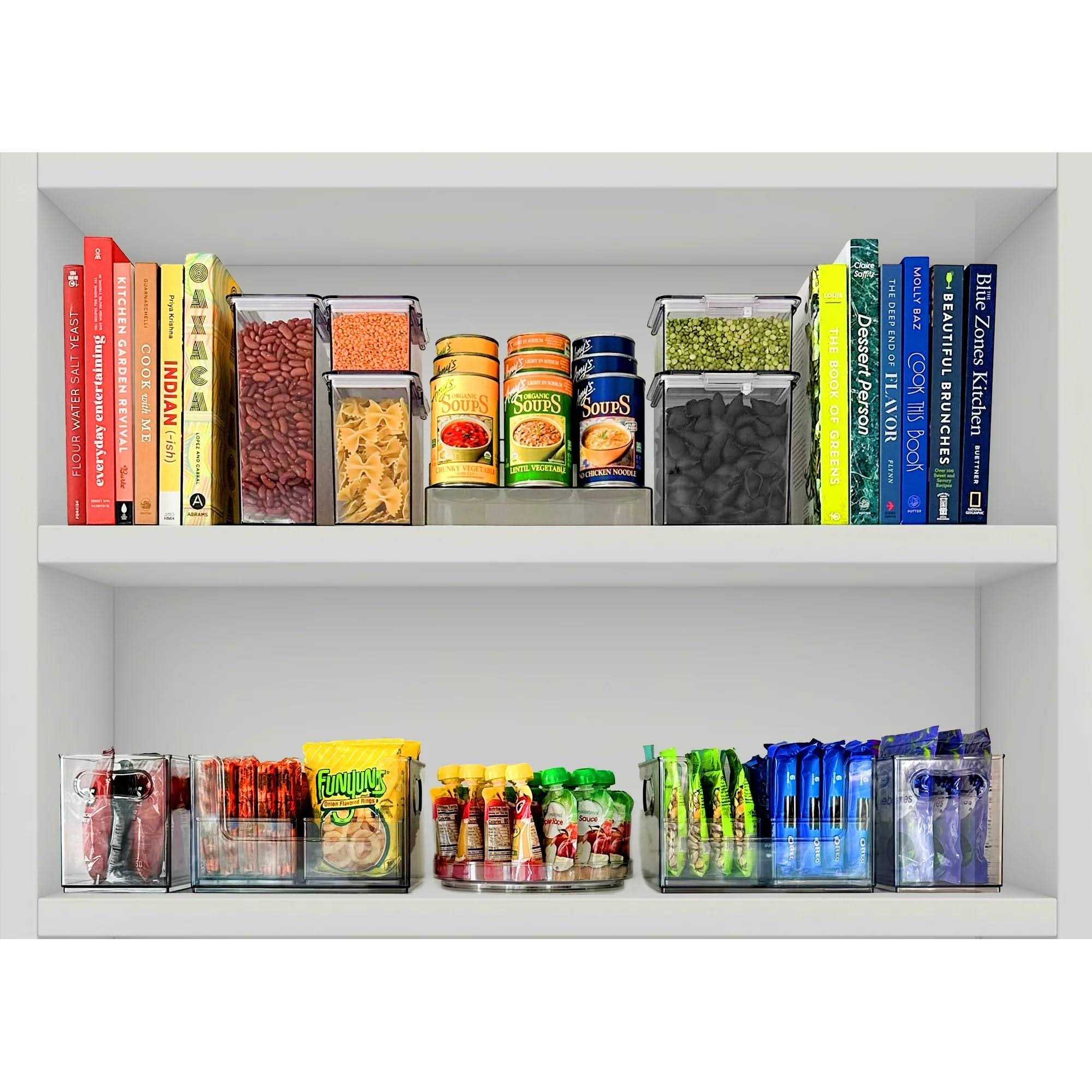 ab7e5d0e55ca47f7157c0e84f10da27fa7f1517947aee3bc1a0f1342a31ff7db.jpg The Home Edit 17 Piece Pantry Edit, Clear Plastic Storage System - Image 1
