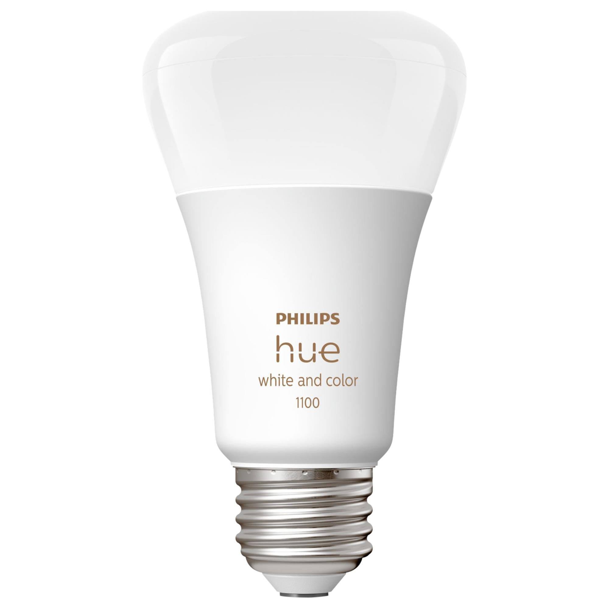 ab8448c749548052b320edaa431bee3c95dbd89babe9eaaf06d11eb53047640a.jpg Philips 563254 Hue White and Color Ambiance A19 Bluetooth 75W Smart LED Bulb - Image 1