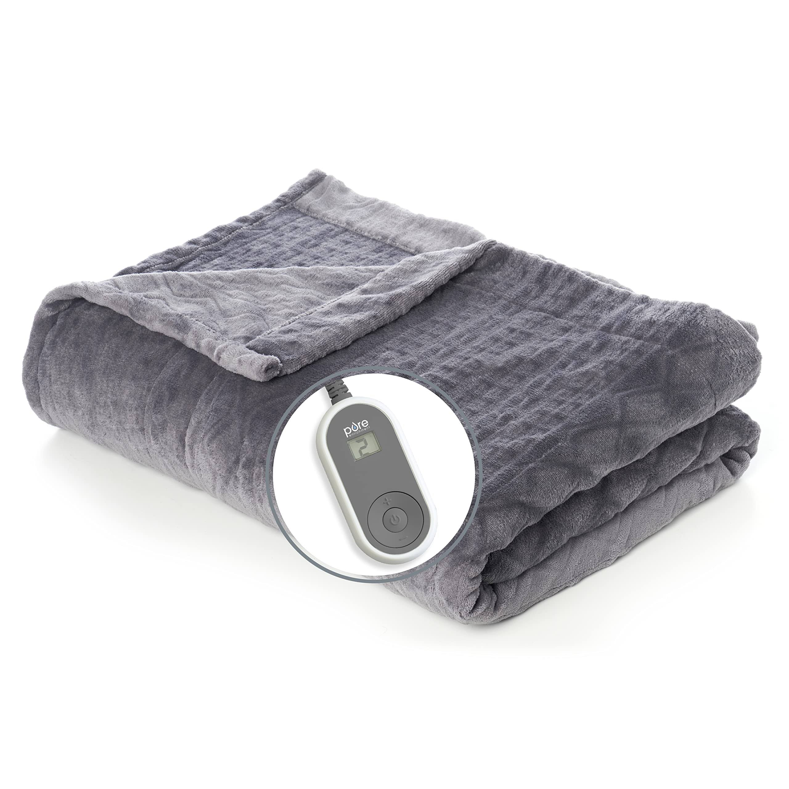 ab8a7d8f93a2beb1eaa6b85b655fe2fa845fc628532d77a6062d9e7ef6dfef92.jpg Pure Enrichment PureRelief Radiance Deluxe Heated Blanket, Full - Image 1