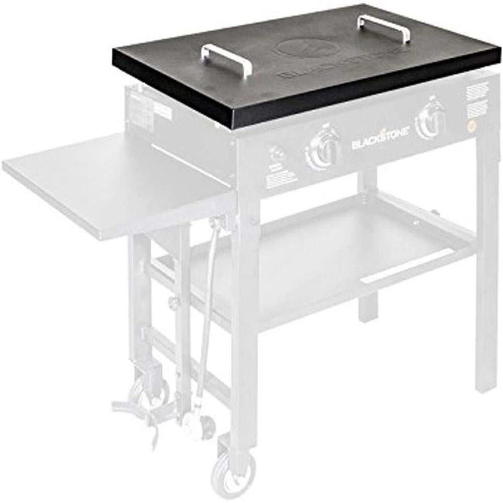 ab8c160290457bfefcca570665c1fa6770c9cd7bb60a656cfe579b35931c7132.jpg 28 Outdoor Griddle Cover Hard Cover with Handle - Powder Coated Steel Lightweight and Durable - Perfect accessory to protect your cooking station Fits 28 front or rear fat model - Image 1